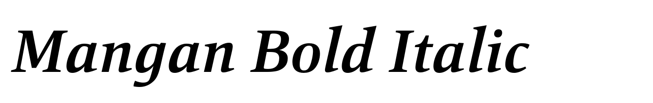 Mangan Bold Italic